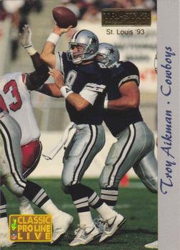 1993 Pro Line Live #NNO Troy Aikman Front