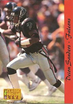 1993 Pro Line Live #7 Deion Sanders Front