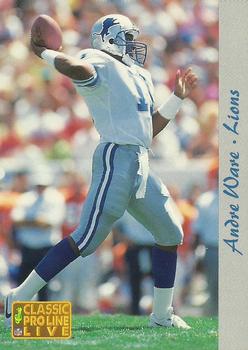 1993 Pro Line Live #83 Andre Ware Front