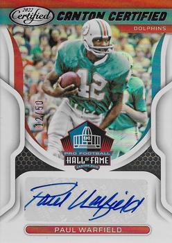 2022 Panini Certified - Canton Certified Signatures #CCS-PW Paul Warfield Front