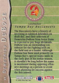 1993 Pro Set - All-Rookies #21 Demetrius DuBose Back