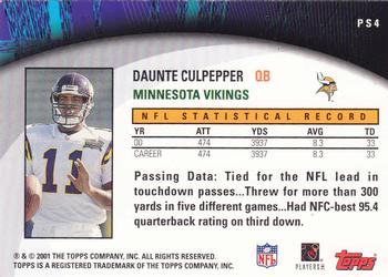 2001 Topps - Own the Game #PS4 Daunte Culpepper Back