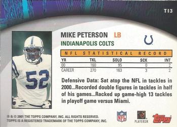 2001 Topps - Own the Game #TI3 Mike Peterson Back