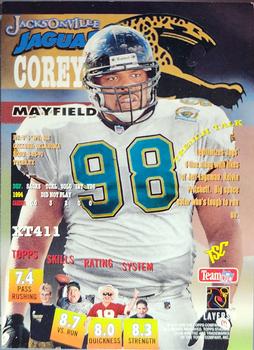 1995 Stadium Club - Diffraction #XT411 Corey Mayfield Back