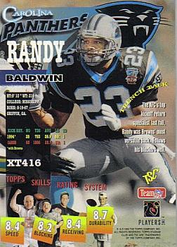 1995 Stadium Club - Diffraction #XT416 Randy Baldwin Back