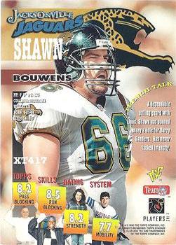 1995 Stadium Club - Diffraction #XT417 Shawn Bouwens Back