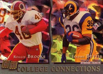 1993 Pro Set - College Connections #CC2 Jerome Bettis / Reggie Brooks Front