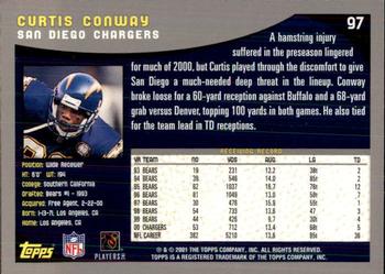 2001 Topps - Topps Collection #97 Curtis Conway Back