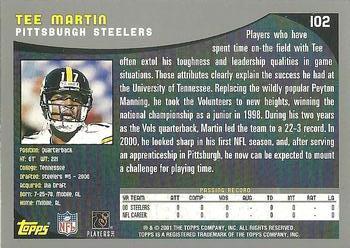 2001 Topps - Topps Collection #102 Tee Martin Back