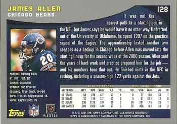 2001 Topps - Topps Collection #128 James Allen Back
