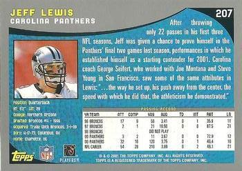 2001 Topps - Topps Collection #207 Jeff Lewis Back