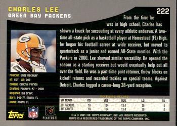 2001 Topps - Topps Collection #222 Charles Lee Back