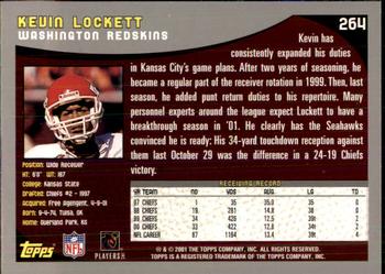 2001 Topps - Topps Collection #264 Kevin Lockett Back
