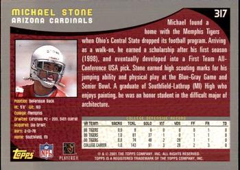 2001 Topps - Topps Collection #317 Michael Stone Back