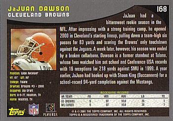 2001 Topps - Topps Collection #168 JaJuan Dawson Back