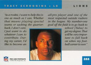 1992 Pro Line Portraits #355 Tracy Scroggins  Back