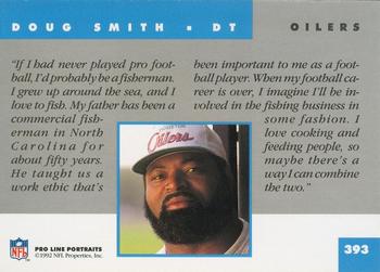 1992 Pro Line Portraits #393 Doug Smith Back