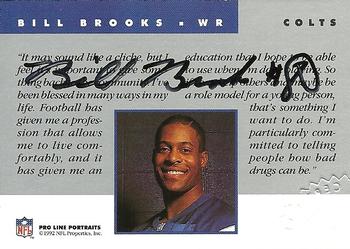 1992 Pro Line Portraits #NNO Bill Brooks Back