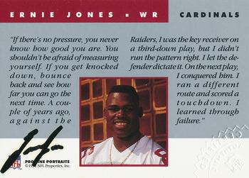 1992 Pro Line Portraits - Autographs #NNO Ernie Jones Back