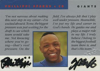 1992 Pro Line Portraits - Autographs #NNO Phillippi Sparks Back
