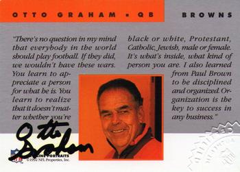 1992 Pro Line Portraits - Autographs #NNO Otto Graham Back