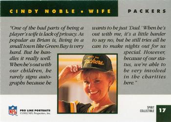 1992 Pro Line Portraits - Wives #17 Cindy Noble Back