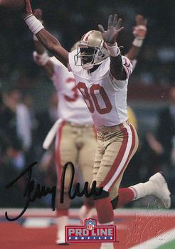 1992 Pro Line Profiles - Autographs #NNO Jerry Rice Front