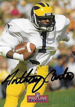 1992 Pro Line Profiles - Autographs #NNO Anthony Carter Front