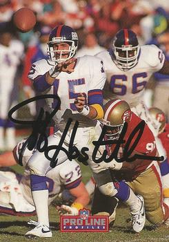 1992 Pro Line Profiles - Autographs #NNO Jeff Hostetler Front