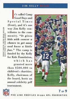 1992 Pro Line Profiles - Autographs #NNO Jim Kelly Back