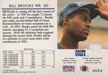 1992 Pro Set - Gold MVPs #MVP6 Bill Brooks Back