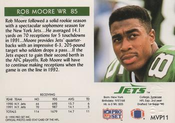 1992 Pro Set - Gold MVPs #MVP11 Rob Moore Back