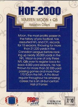 1992 Pro Set - HOF 2000 #7 Warren Moon Back