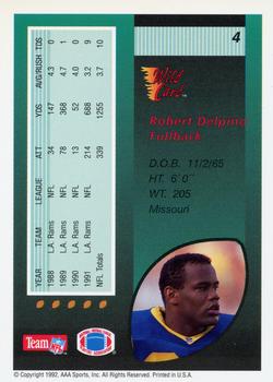 1992 Wild Card - 10 Stripe #4 Robert Delpino Back