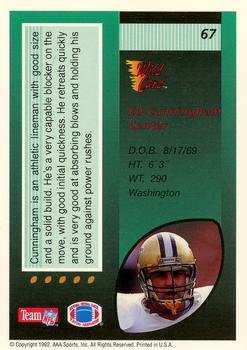 1992 Wild Card - 10 Stripe #67 Ed Cunningham Back