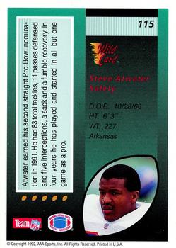 1992 Wild Card - 10 Stripe #115 Steve Atwater Back