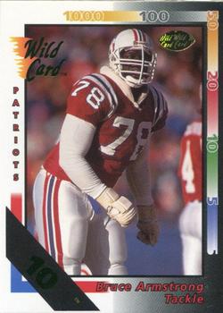 1992 Wild Card - 10 Stripe #128 Bruce Armstrong Front