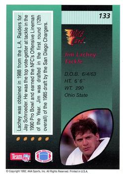 1992 Wild Card - 10 Stripe #133 Jim Lachey Back