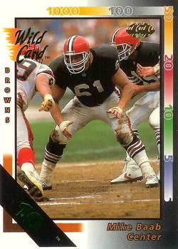 1992 Wild Card - 10 Stripe #170 Mike Baab Front