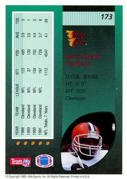 1992 Wild Card - 10 Stripe #173 Kevin Mack Back
