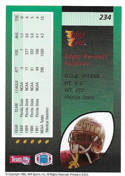 1992 Wild Card - 10 Stripe #234 Edgar Bennett Back