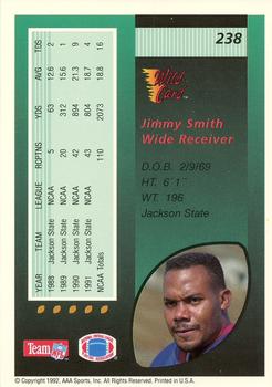 1992 Wild Card - 10 Stripe #238 Jimmy Smith Back