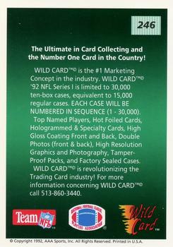 1992 Wild Card - 10 Stripe #246 Checklist 1: 1-50 Back