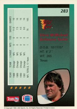 1992 Wild Card - 10 Stripe #283 Steve McMichael Back