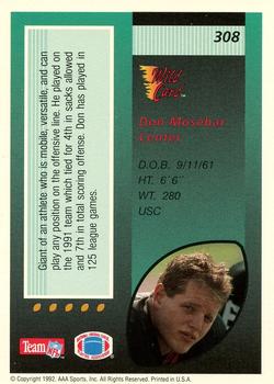 1992 Wild Card - 10 Stripe #308 Don Mosebar Back
