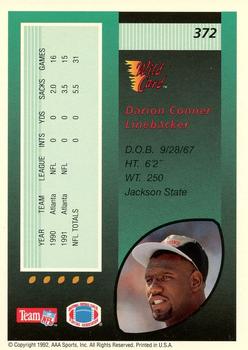 1992 Wild Card - 10 Stripe #372 Darion Conner Back