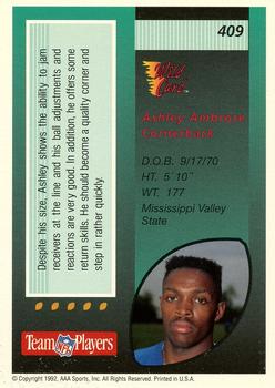 1992 Wild Card - 10 Stripe #409 Ashley Ambrose Back
