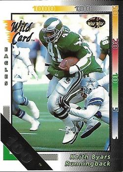 1992 Wild Card - 100 Stripe #12 Keith Byars Front