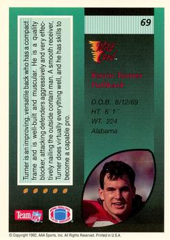 1992 Wild Card - 100 Stripe #69 Kevin Turner Back