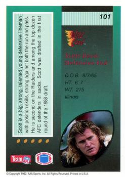 1992 Wild Card - 100 Stripe #101 Scott Davis Back